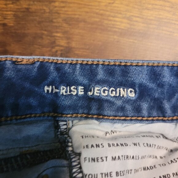 American Eagle Jeans 00 R Hi Rise Jegging 360 Next Level Stretch Medium Dark - Picture 5 of 11